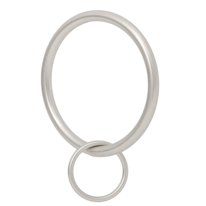 Ivilon Drapery Eyelet Curtain Rings - 2" Ring Loop for Hook Pins, Set of 14 - Satin Nickel - Image 1